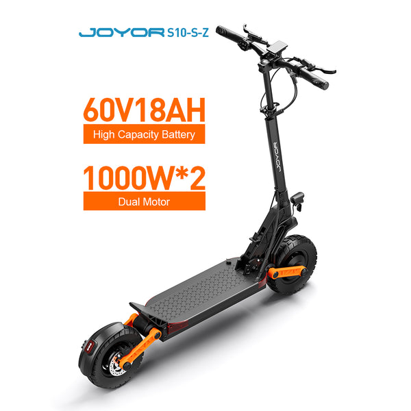 JOYOR S10-S-Z Monopattino elettrico| DOPPIO motore 1000W X 2 | 60V 18Ah| Ammortizzatori anteriori e posteriori  | Garanzia italiana